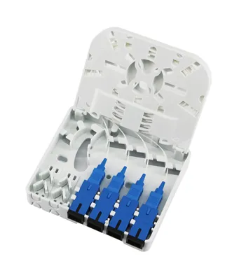 ABS Indoor 4Port Fiber Optic Termination Box with IP65 Protection Mini Optical Faceplate Wall Socket