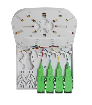 ABS Indoor 4Port Fiber Optic Termination Box with IP65 Protection Mini Optical Faceplate Wall Socket