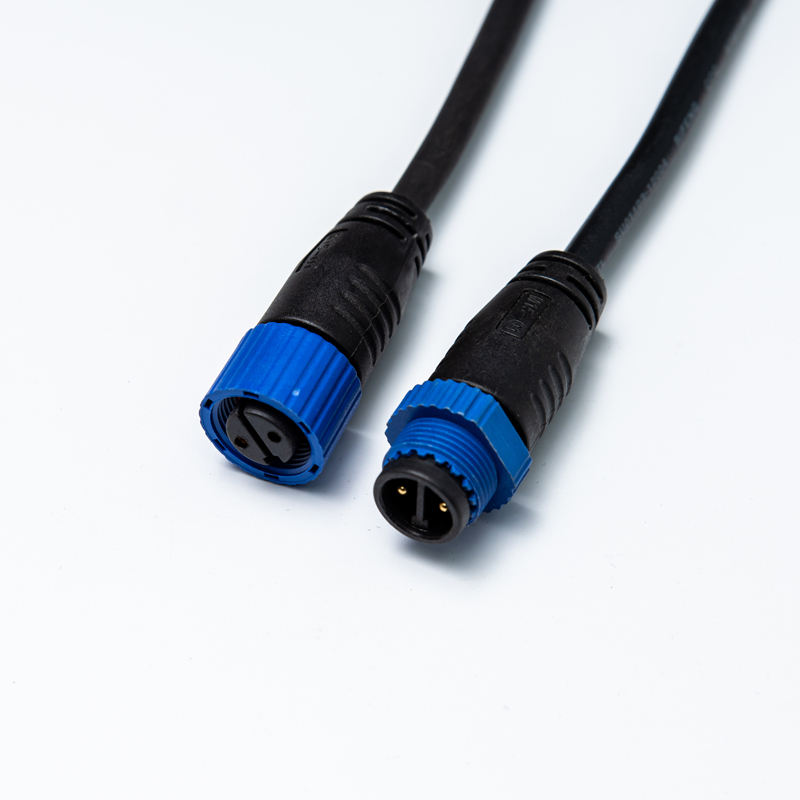 IP68 Waterproof M12 F-Type Cable Connector 10A Rated Brass for LED Module and Street Light