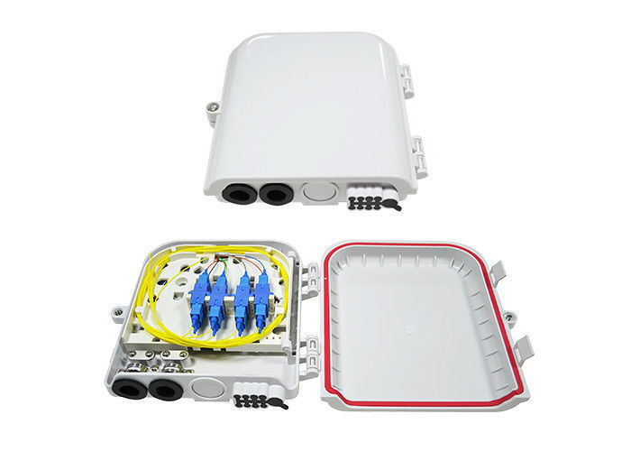 Outdoor 8 Ports Fiber Optic Distribution Box with IP65 Protection and Wall-mounted Installation for FTTH Networks