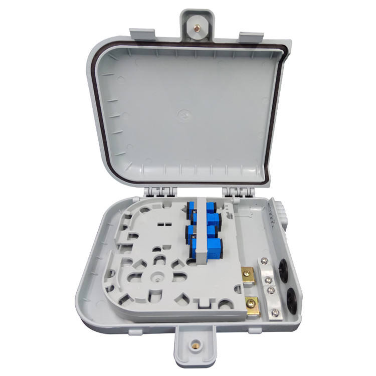 Outdoor 8 Ports Fiber Optic Distribution Box with IP65 Protection and Wall-mounted Installation for FTTH Networks