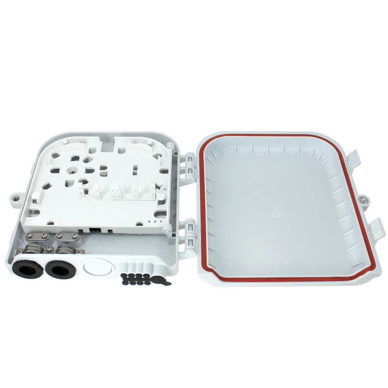 Outdoor 8 Ports Fiber Optic Distribution Box with IP65 Protection and Wall-mounted Installation for FTTH Networks