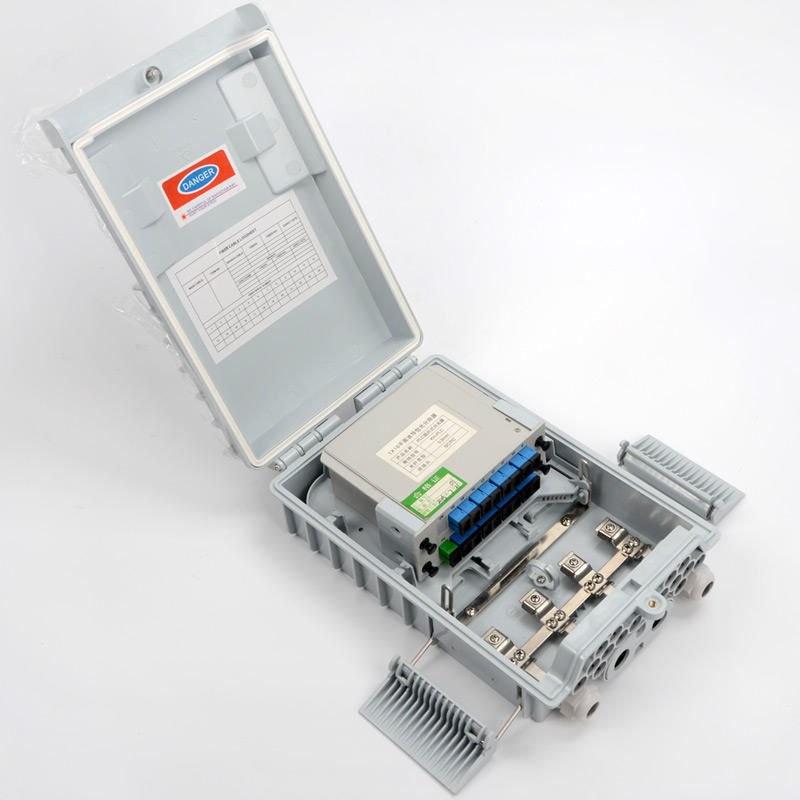 Outdoor Wall Fiber Optic Enclosure CAJA Box with IP65 Waterproof, 24 Fiber Capacity, and Key Lock Security