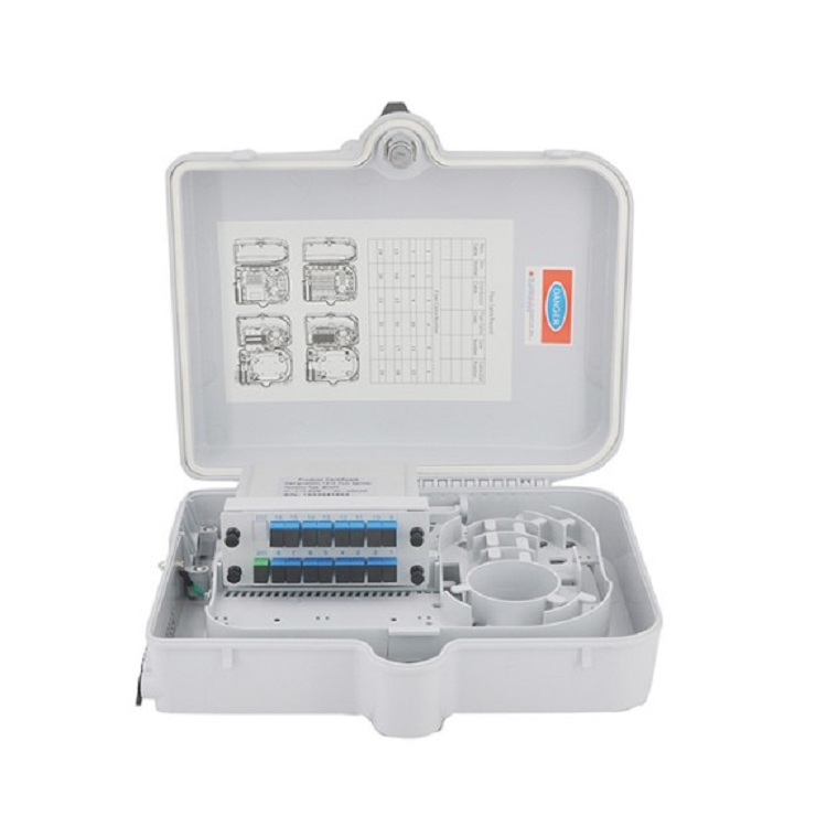 UT-King Pole Mounting IP65 12 Cores Fiber Distribution Box for Indoor Optical Fiber Cable Management