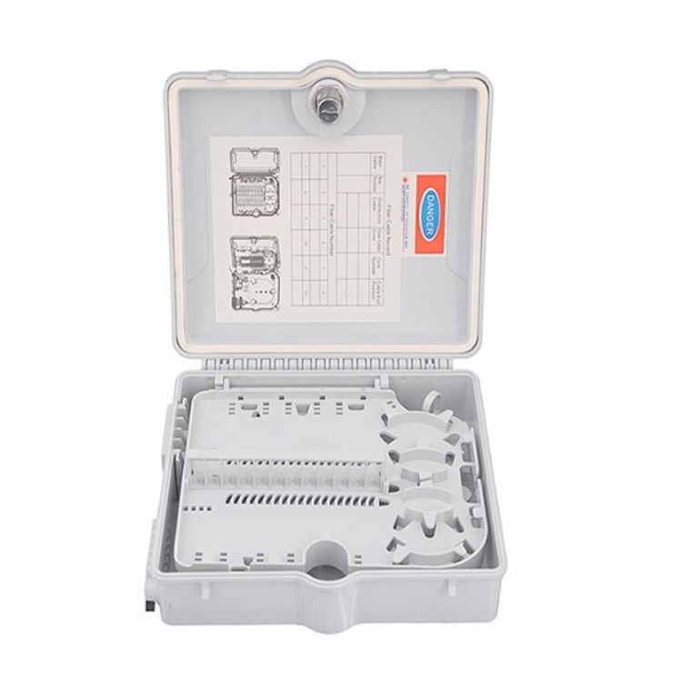 24 Fiber Ports IP65 ABS Plastic FTTH Box Wall-Mounted Fiber Optic Distribution Box for FTTH Networks