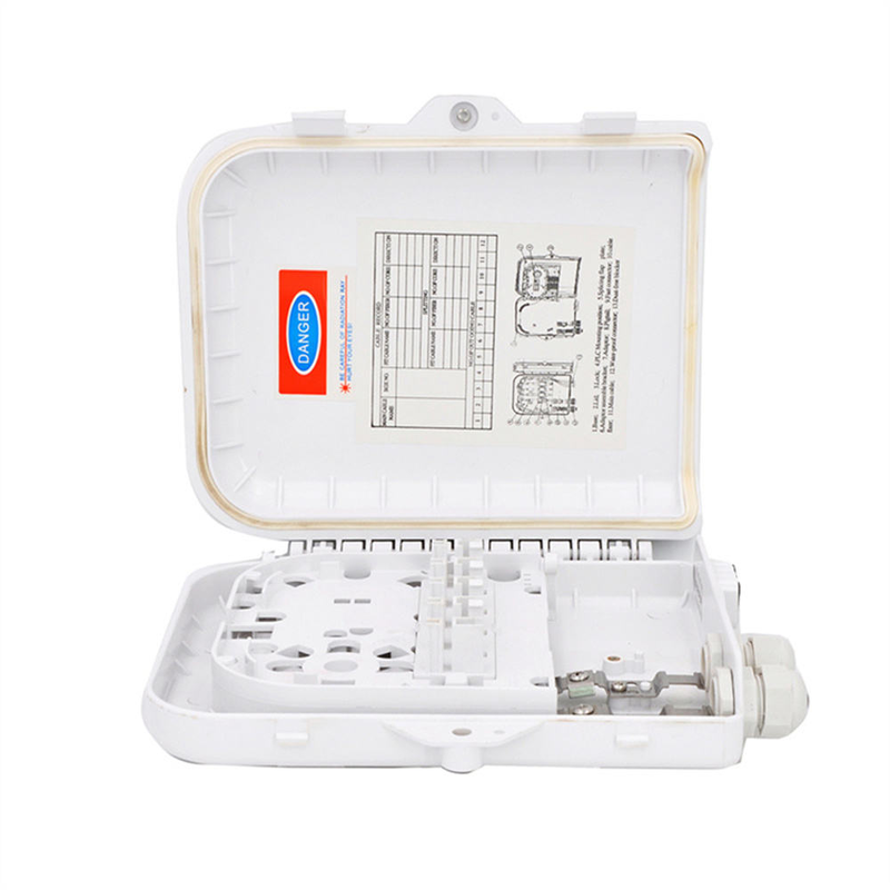 IP65 Waterproof and Dustproof Fiber Optic Distribution Box with Tool-Free Snap-Fit Design for Up to 24 Fibers