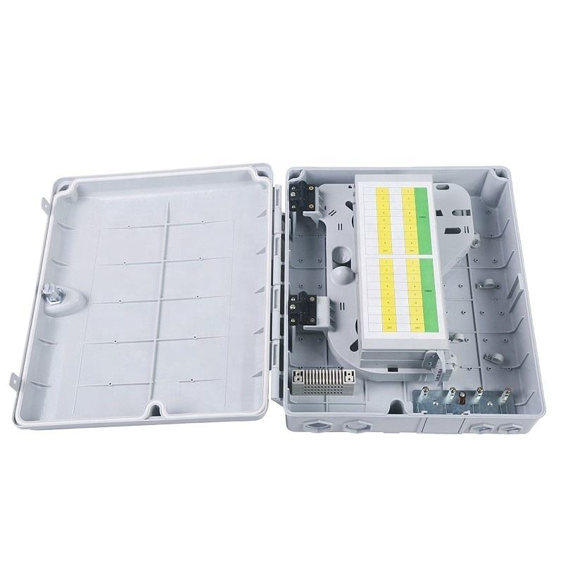 Outdoor IP65 Waterproof and Dustproof Fiber Optic Distribution Box Supports Up to 96 Fiber Cores Wall-Mounted or Pole-Mounted