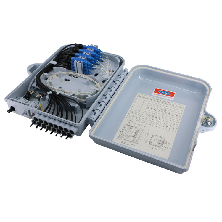 IP65 16 Core Anatel CTO Fiber Distribution Box Terminal Box for FTTH Networks with Splitter Pigtail