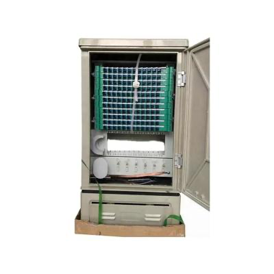 Outdoor Fiber Optic Distribution Cabinet with IP65 Protection, 96 Fibers Capacity, and Corrosion Resistant Material