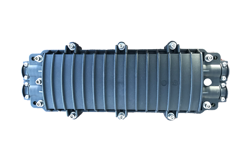 MDP-12-96A IP68 Waterproof Horizontal Fiber Optic Splice Closure with 96 Fiber Capacity and 12 Port Inline Type