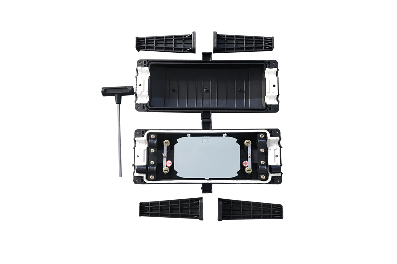 MDP-12-48A IP68 Waterproof Horizontal Inline Fiber Optic Splice Closure with 48 Fiber Capacity